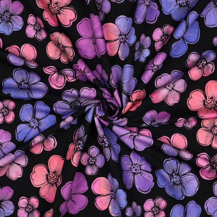 Wow flowers french terry - Poppy Design - Afbeelding 5