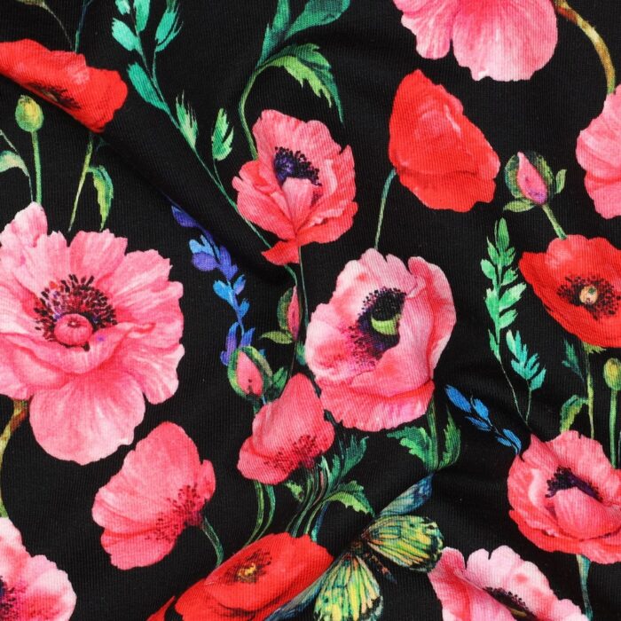 Poppy flowers french terry - Poppy Design - Afbeelding 4