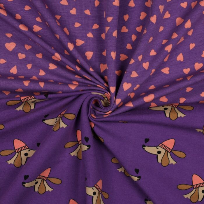 Hearts french terry - Poppy Design - Afbeelding 4