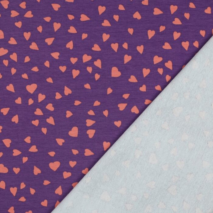 Hearts french terry - Poppy Design - Afbeelding 3