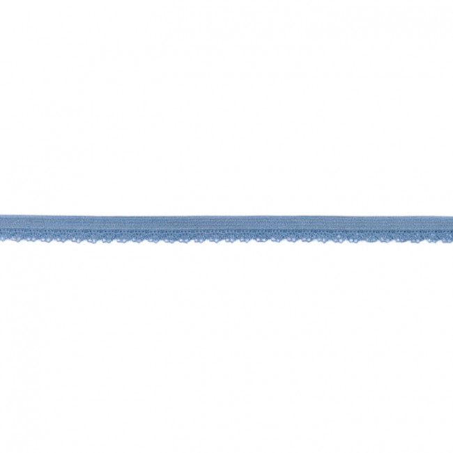 Elastisch kant met boogje - oud blauw
