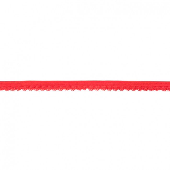 Elastisch kant met boogje - rood
