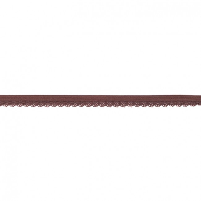Elastisch kant met boogje - choco