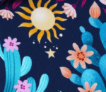 Cowgirls navy french terry - ALBstoffe - Afbeelding 4