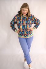 Cowgirls navy french terry - ALBstoffe - Afbeelding 3