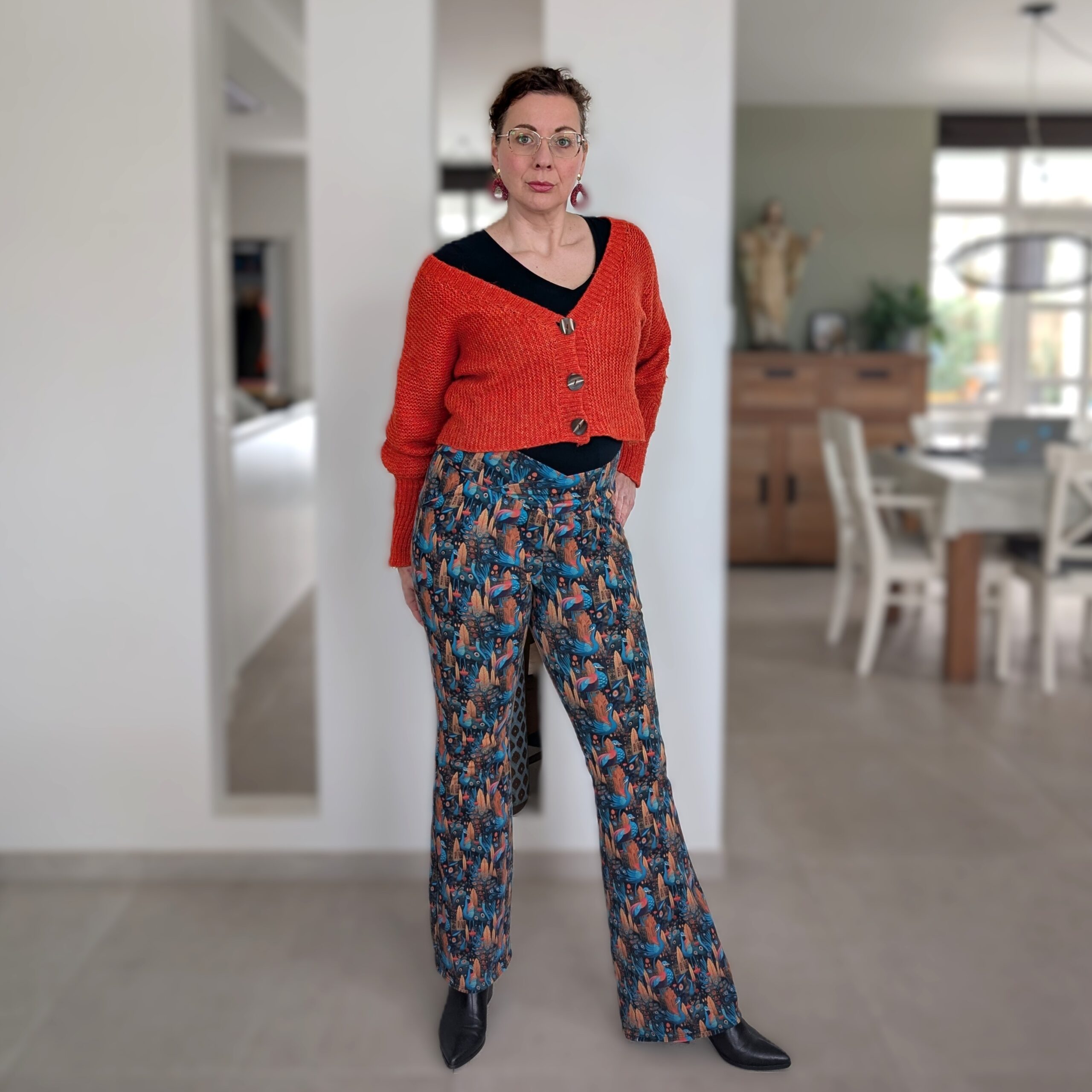 Liz flared pants - print