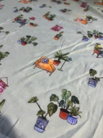 Satin viscose cactus groen - Deadstock - Afbeelding 4