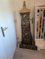 Abstract purple satin viscose - Deadstock - Afbeelding 3