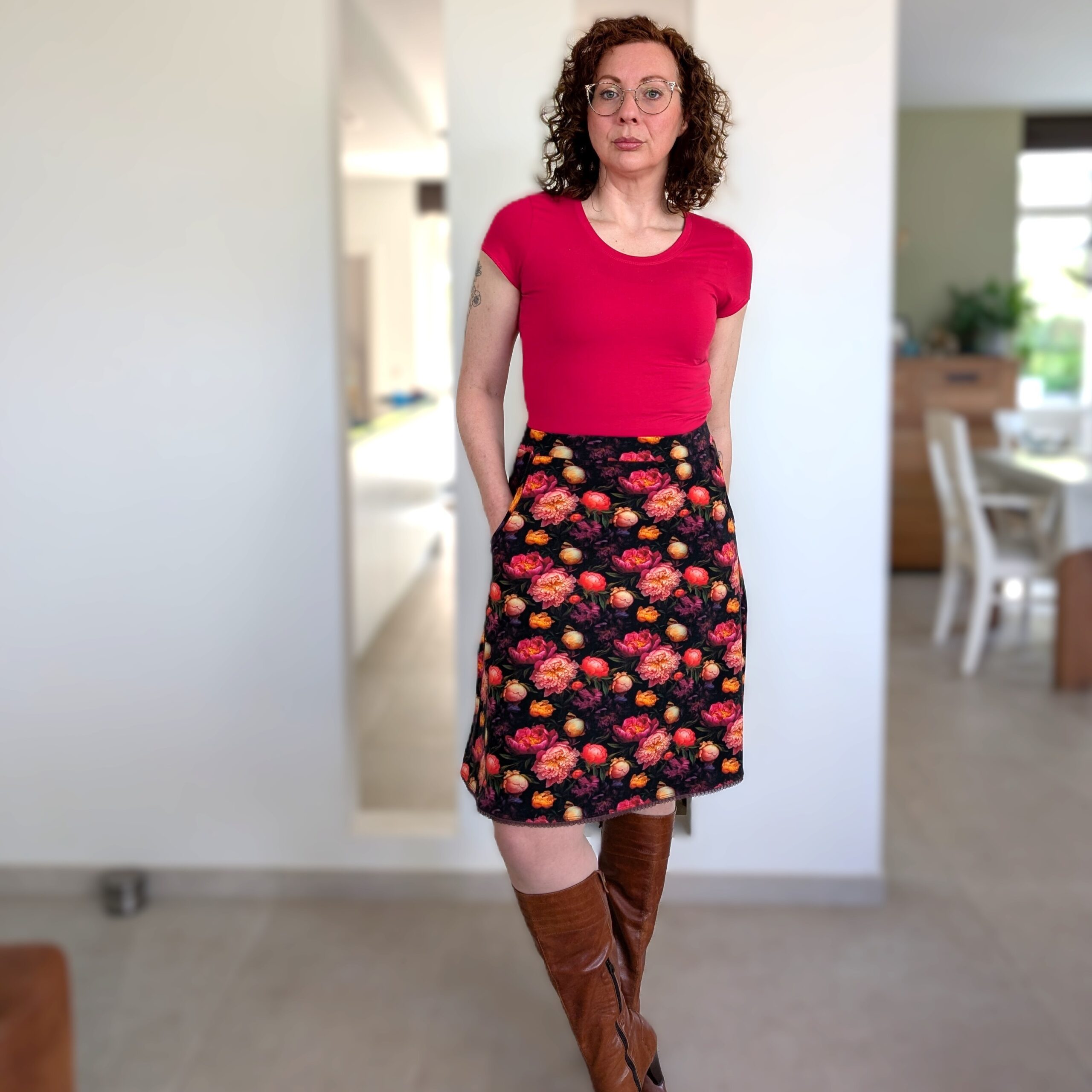 Linde flared skirt - print
